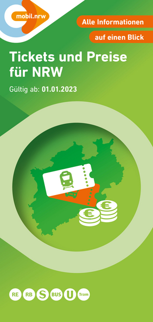 Titelbild der Informationsbroschüre über die Tarifinformationen des NRW-Tarifs.
